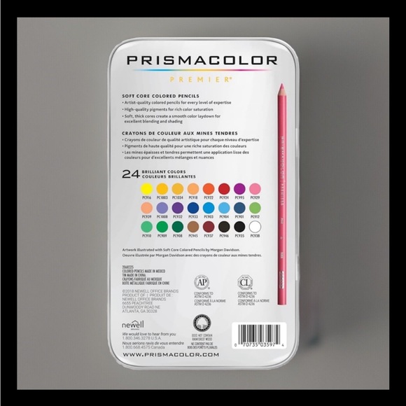 Prismacolor Premier Colored Pencils Soft Core 24 Pack - Picture 3 of 3